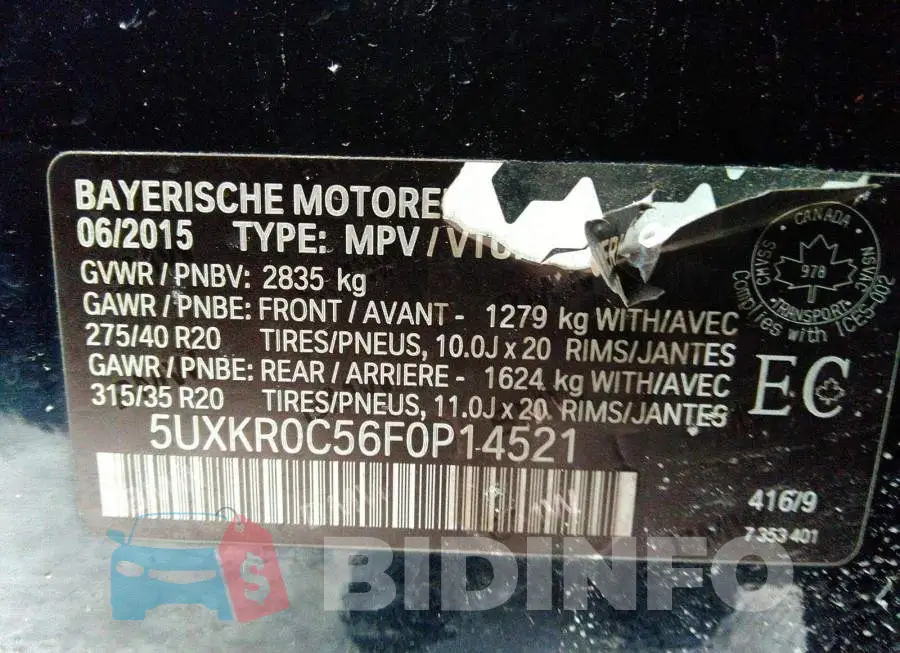 5UXKR0C56F0P14521 Photo# 9