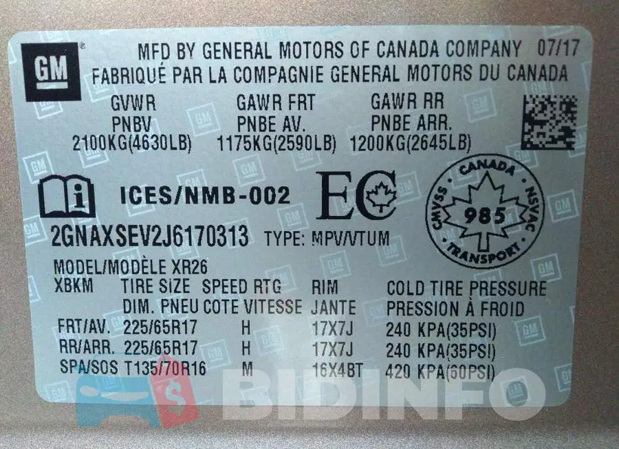 2GNAXSEV2J6170313 Photo# 9