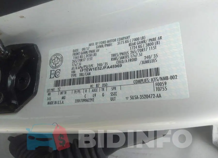 1FTEW1E52JFA45969 Photo# 9