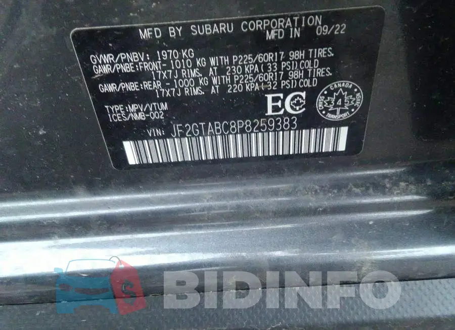 JF2GTABC8P8259383 Photo# 9