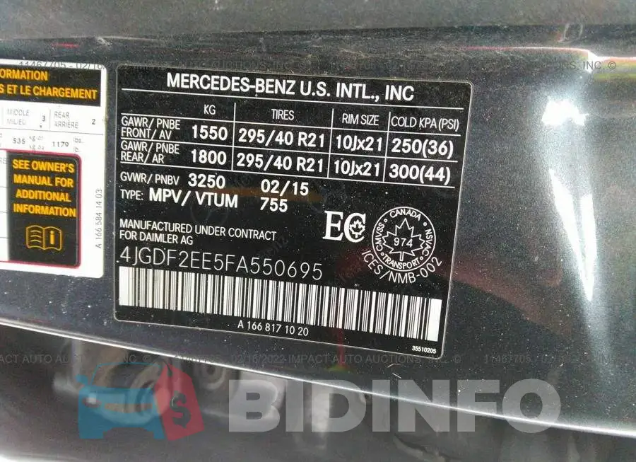 4JGDF2EE5FA550695 Photo# 9