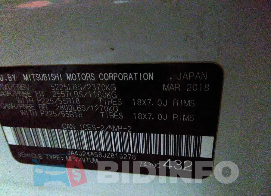 JA4J24A58JZ613278 Photo# 9