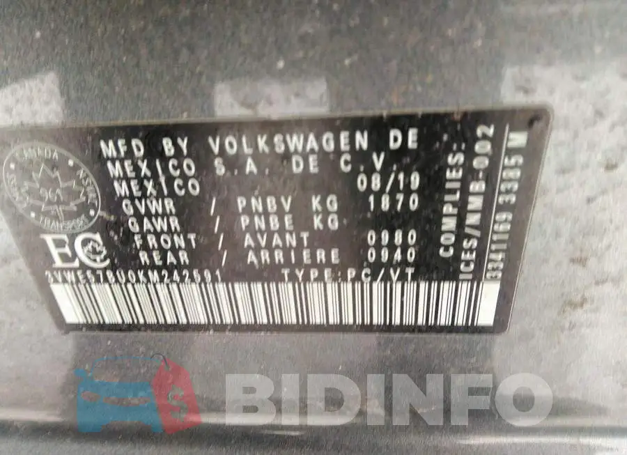 3VWE57BU0KM242591 Photo# 9