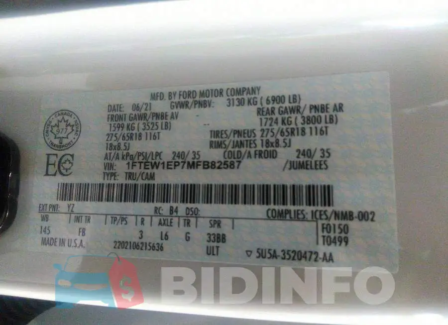 1FTEW1EP7MFB82587 Photo# 9
