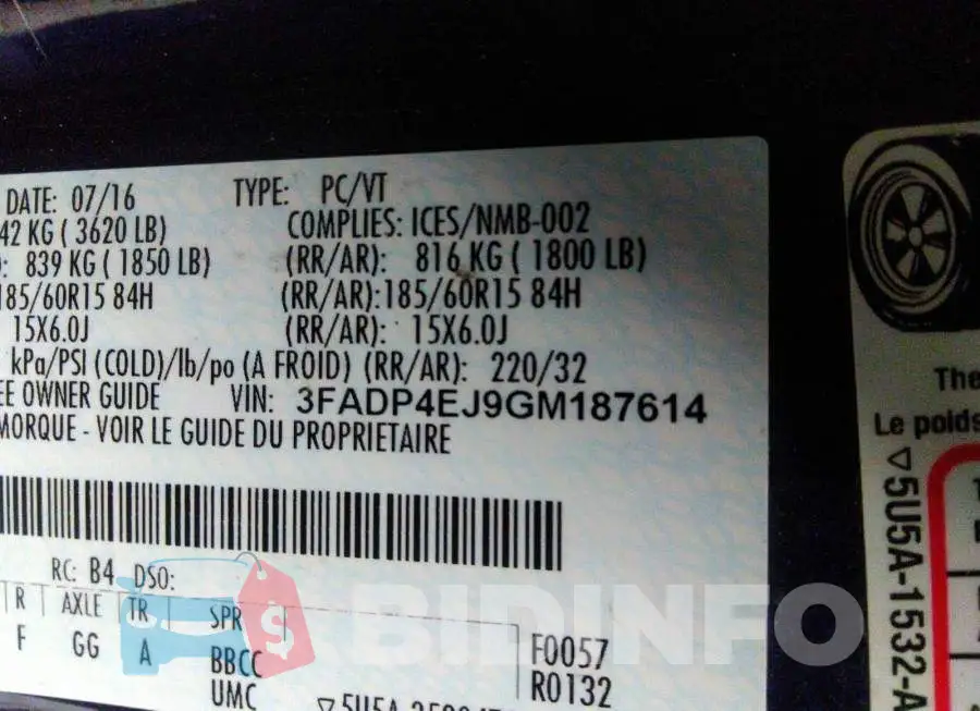 3FADP4EJ9GM187614 Photo# 9