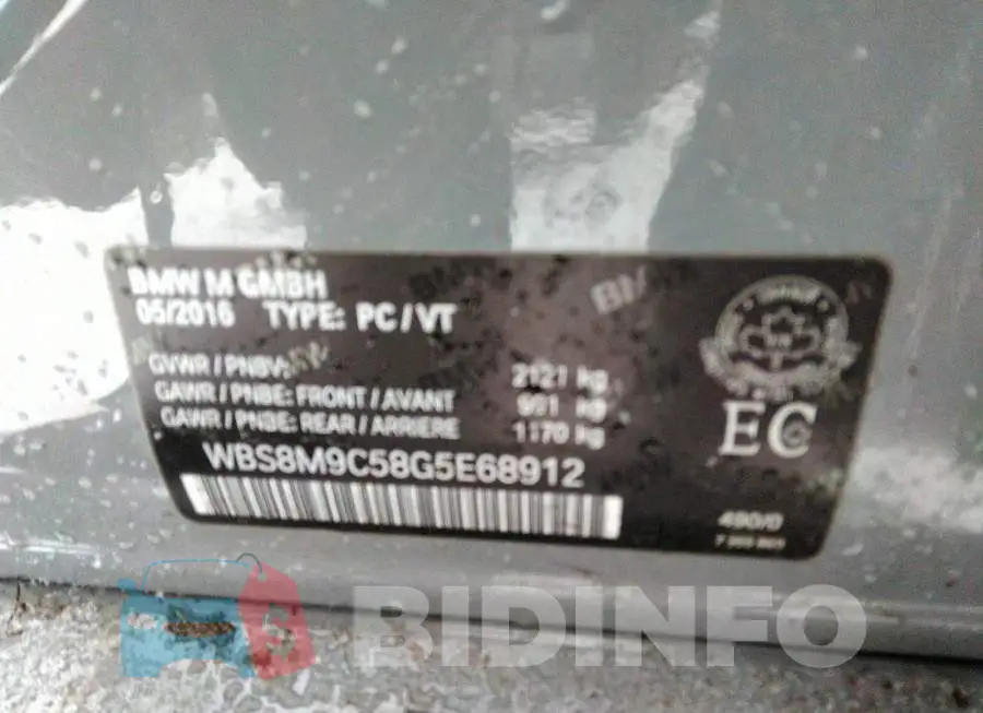 WBS8M9C58G5E68912 Photo# 9