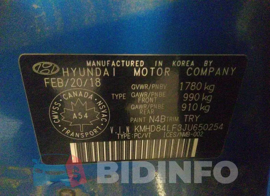 KMHD84LF3JU650254 Photo# 9