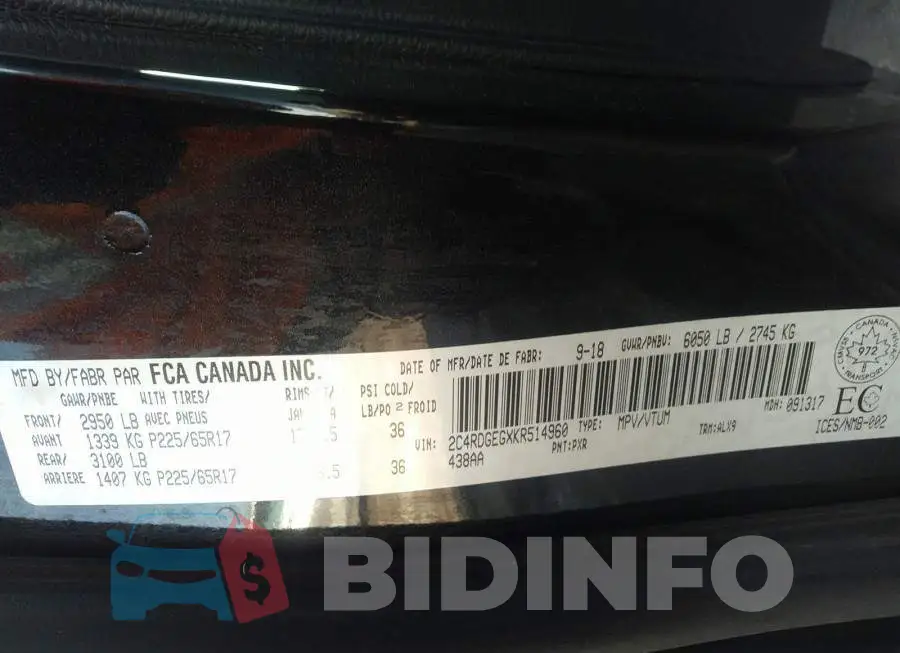 2C4RDGEGXKR514960 Photo# 9