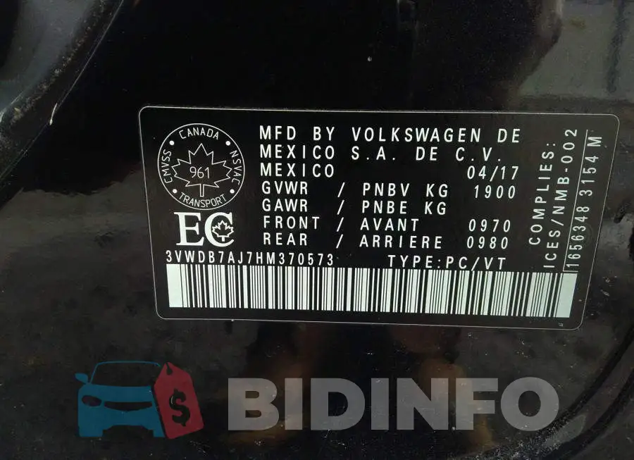 3VWDB7AJ7HM370573 Photo# 9