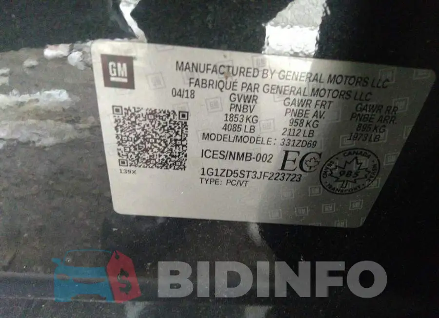 1G1ZD5ST3JF223723 Photo# 9