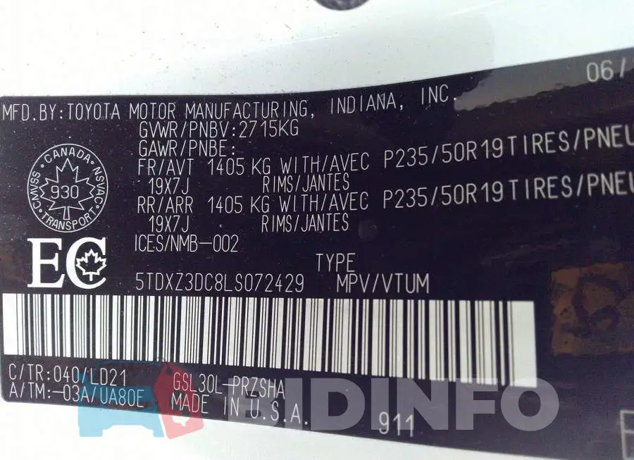 5TDXZ3DC8LS072429 Photo# 9