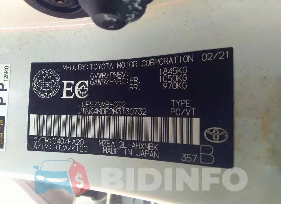 JTNK4MBE2M3130732 Photo# 9