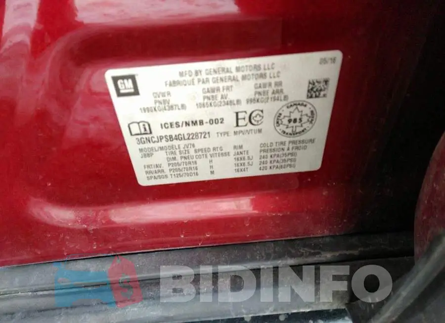 3GNCJPSB4GL228721 Photo# 9