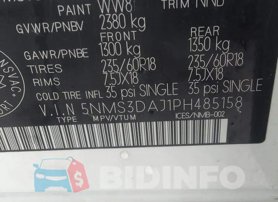 5NMS3DAJ1PH485158 Photo# 9