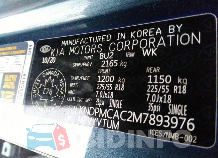 KNDPMCAC2M7893976 Photo# 9