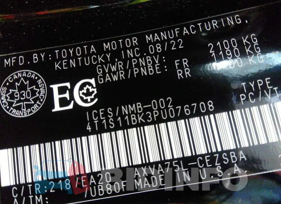 4T1S11BK3PU076708 Photo# 9