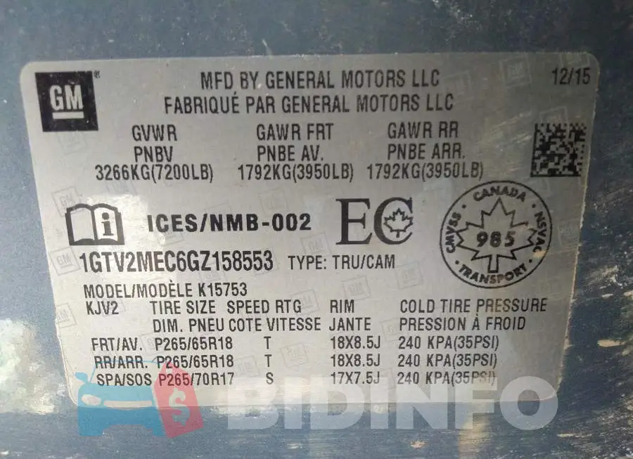 1GTV2MEC6GZ158553 Photo# 9