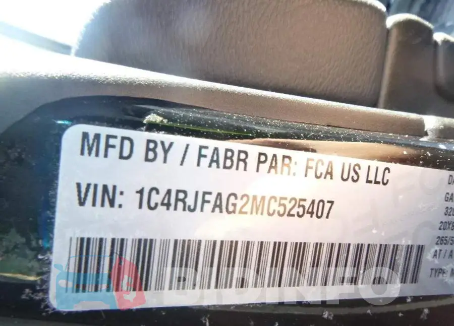 1C4RJFAG2MC525407 Photo# 9