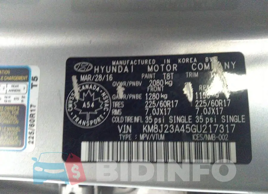 KM8J23A45GU217317 Photo# 9