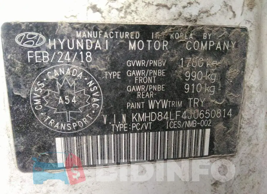 KMHD84LF4JU650814 Photo# 9
