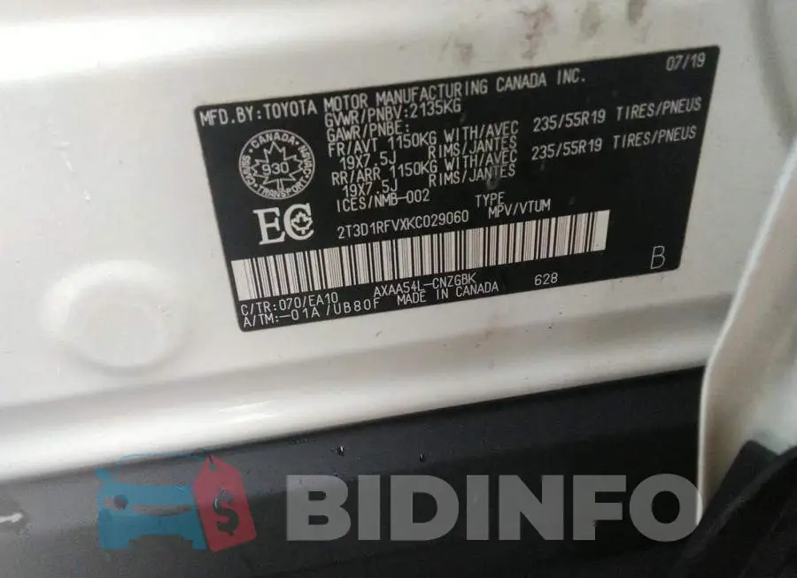 2T3D1RFVXKC029060 Photo# 9