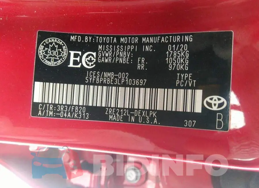 5YFBPRBE3LP103697 Photo# 9