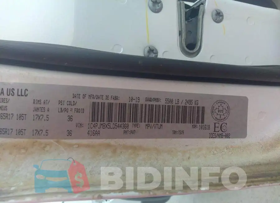 1C4PJMBX5LD544360 Photo# 9