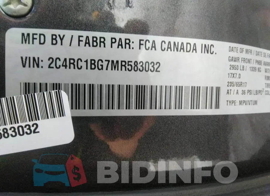 2C4RC1BG7MR583032 Photo# 9