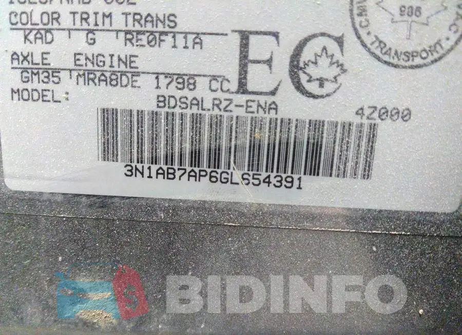 3N1AB7AP6GL654391 Photo# 9