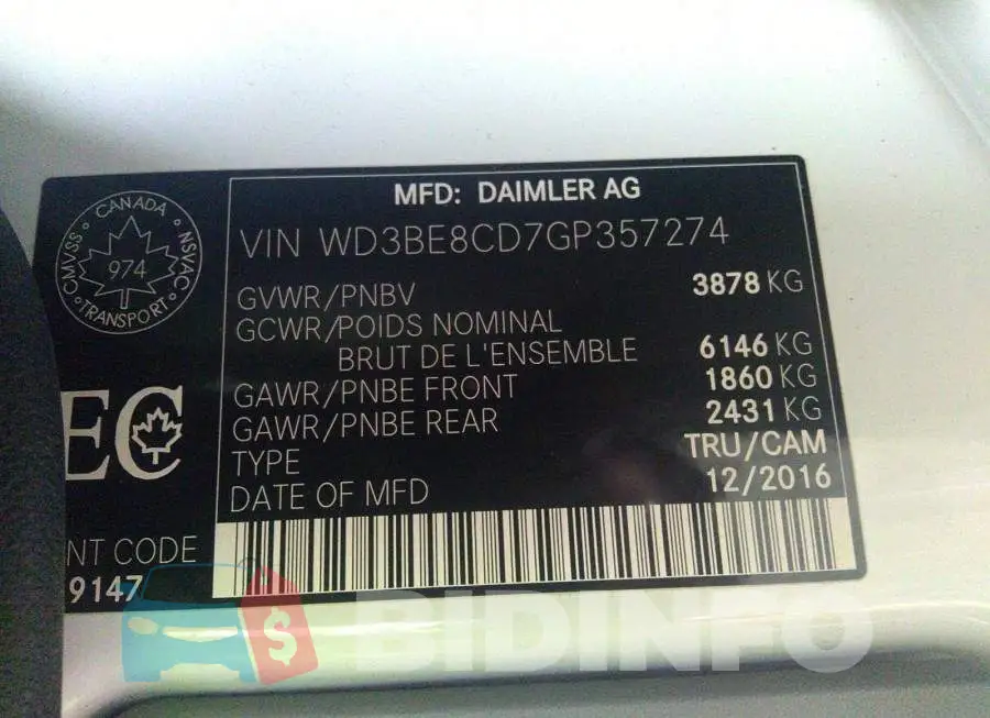 WD3BE8CD7GP357274 Photo# 9