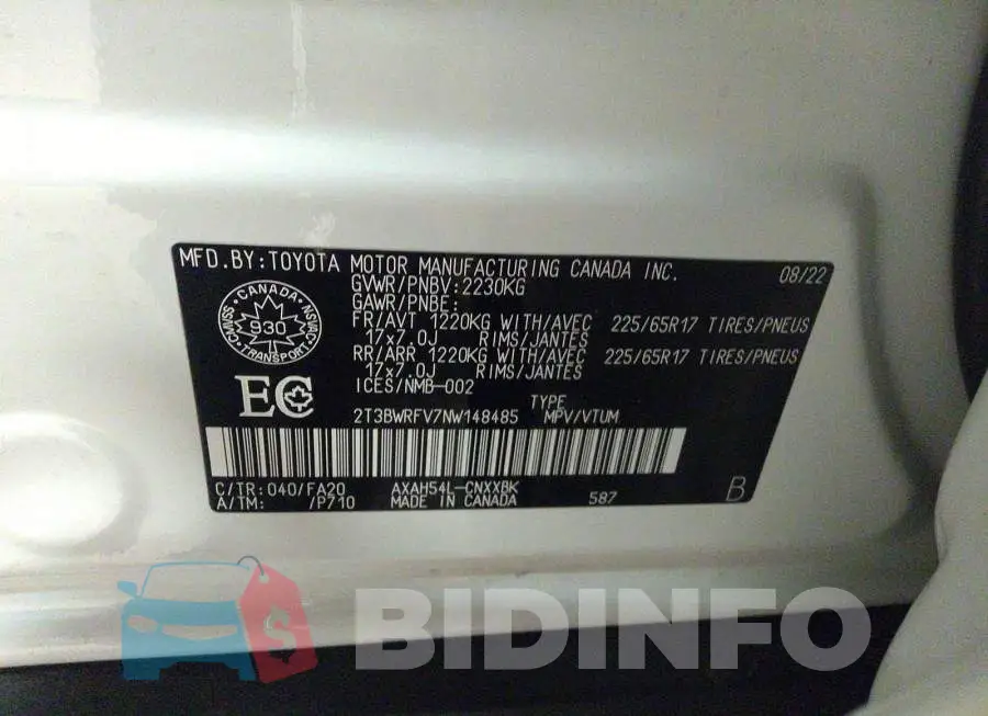 2T3BWRFV7NW148485 Photo# 9