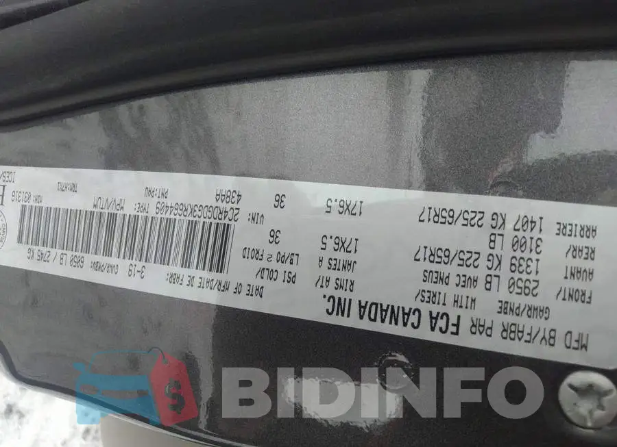 2C4RDGDG3KR664409 Photo# 9