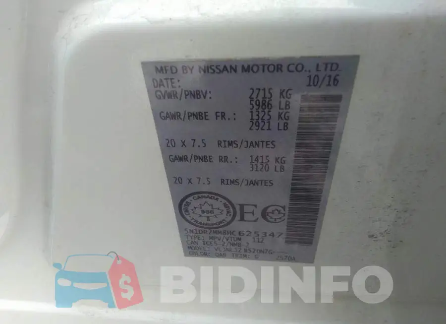 5N1DR2MM8HC625347 Photo# 9