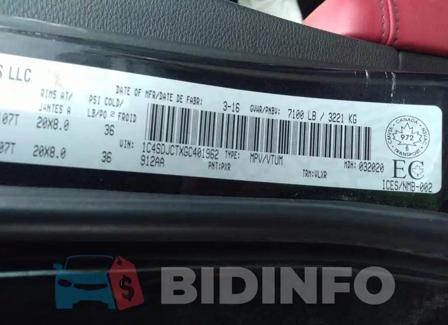 1C4SDJCTXGC401962 Photo# 9
