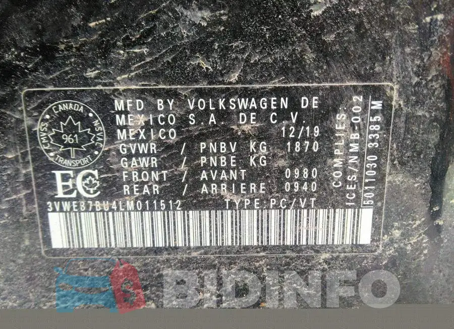 3VWEB7BU4LM011512 Photo# 9