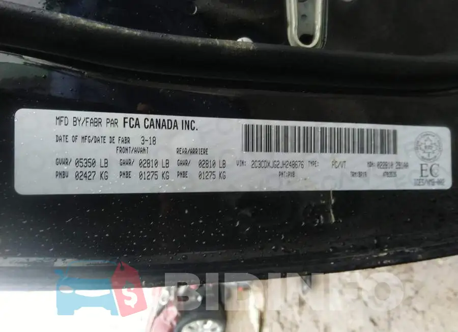 2C3CDXJG2JH248676 Photo# 9