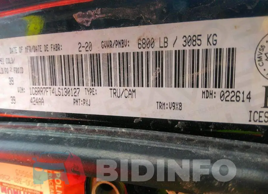 1C6RR7FT4LS130127 Photo# 9