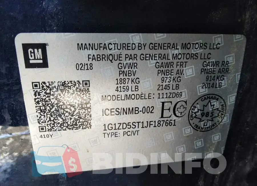1G1ZD5ST1JF187661 Photo# 9