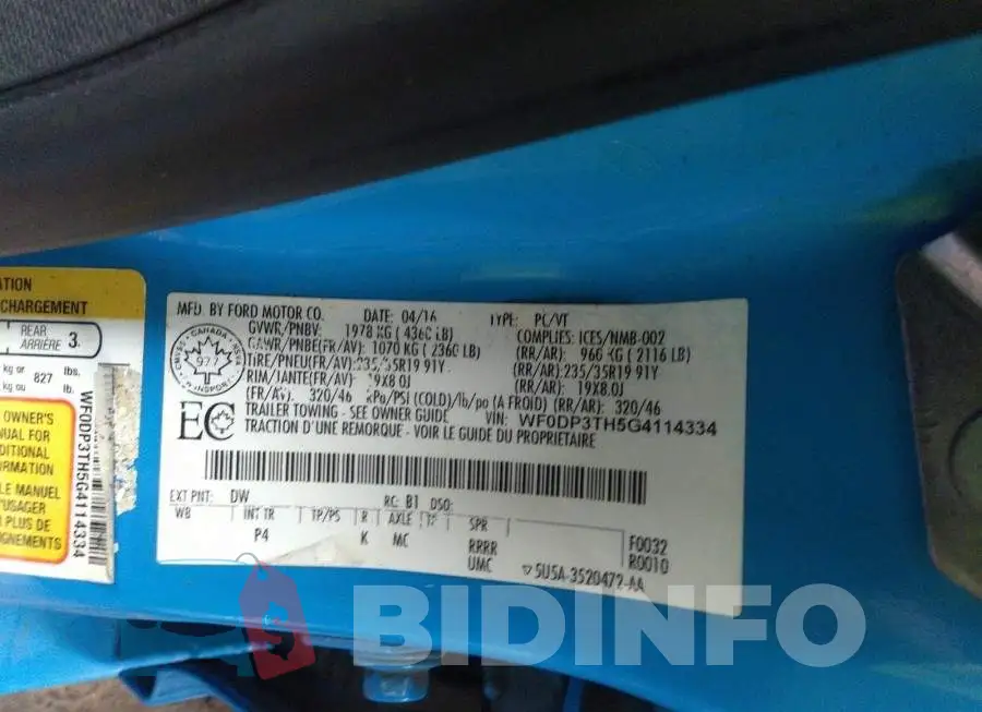WF0DP3TH5G4114334 Photo# 9