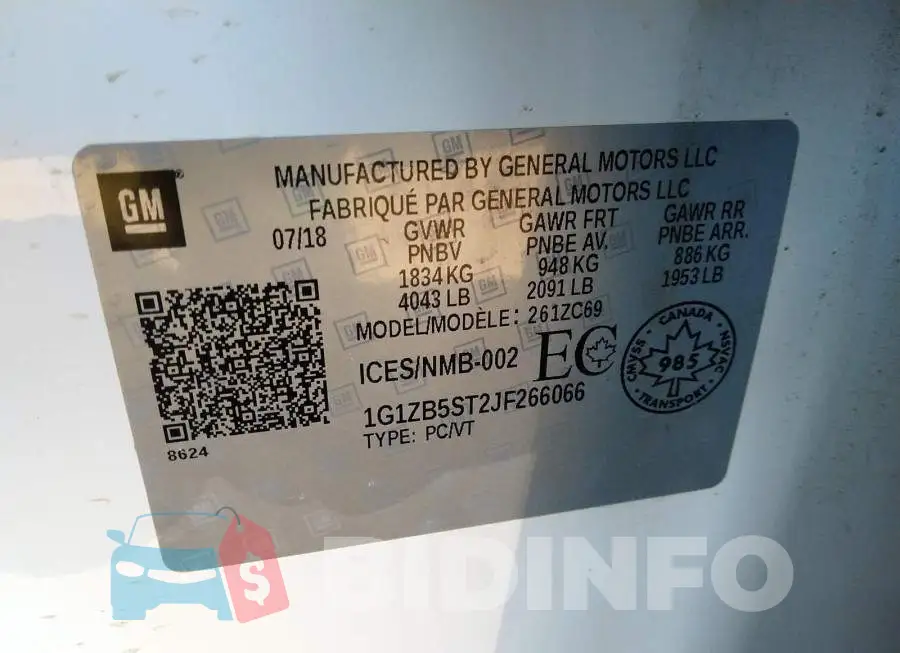 1G1ZB5ST2JF266066 Photo# 9