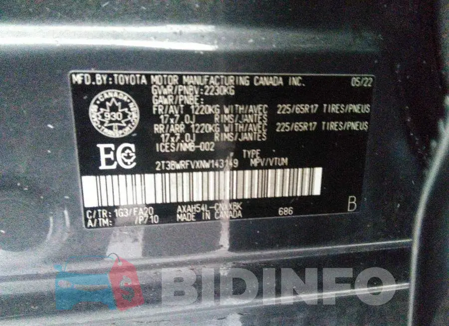 2T3BWRFVXNW143149 Photo# 9