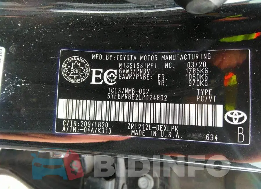 5YFBPRBE2LP124802 Photo# 9