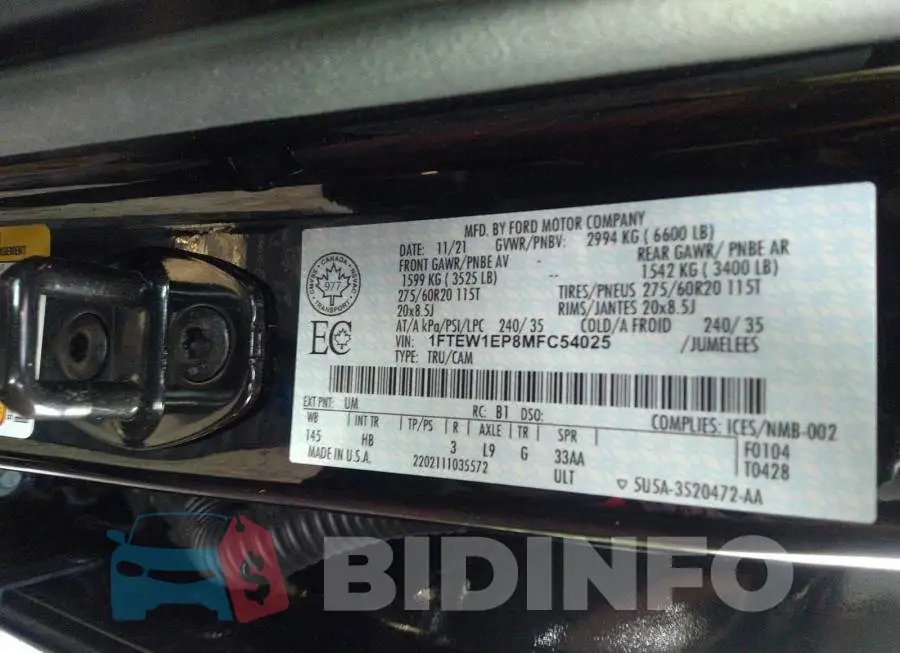 1FTEW1EP8MFC54025 Photo# 9