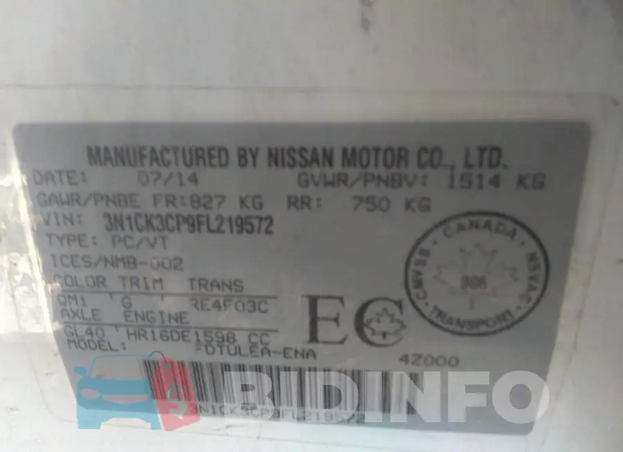 3N1CK3CP9FL219572 Photo# 9
