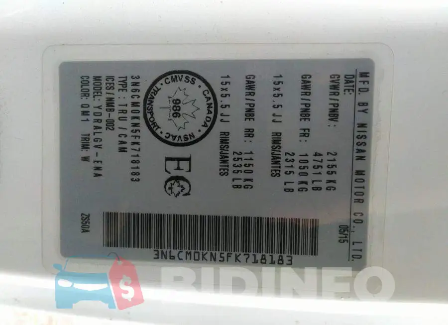 3N6CM0KN5FK718183 Photo# 9