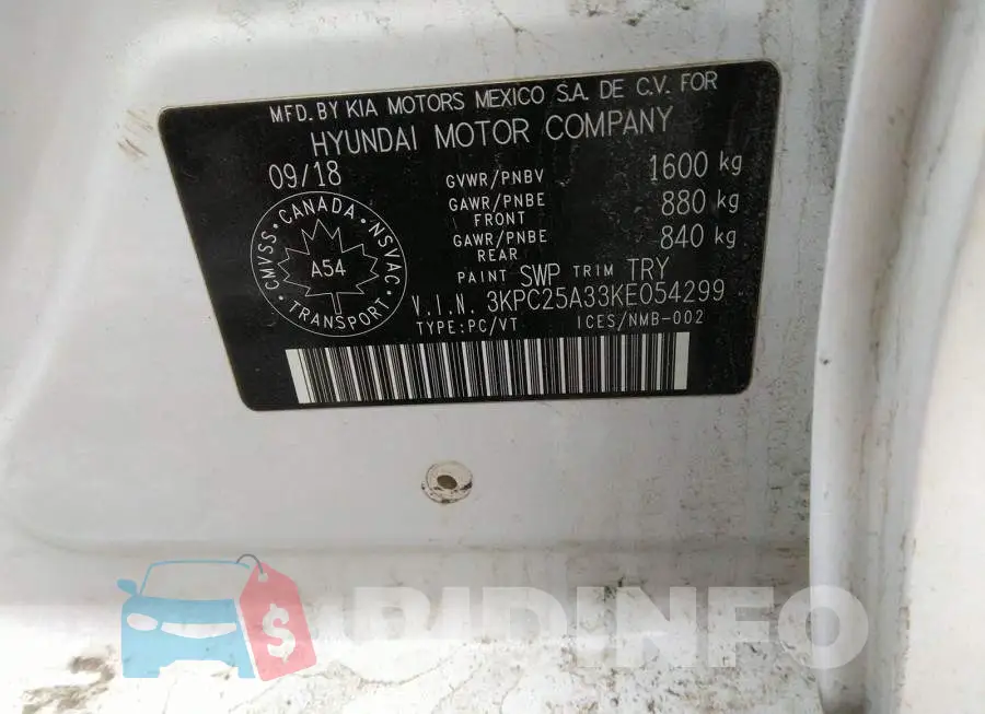 3KPC25A33KE054299 Photo# 9