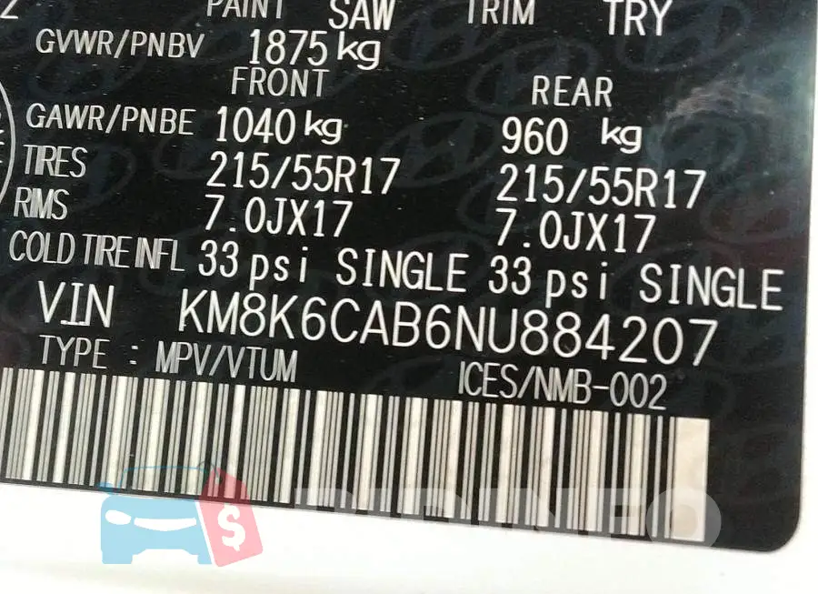 KM8K6CAB6NU884207 Photo# 9