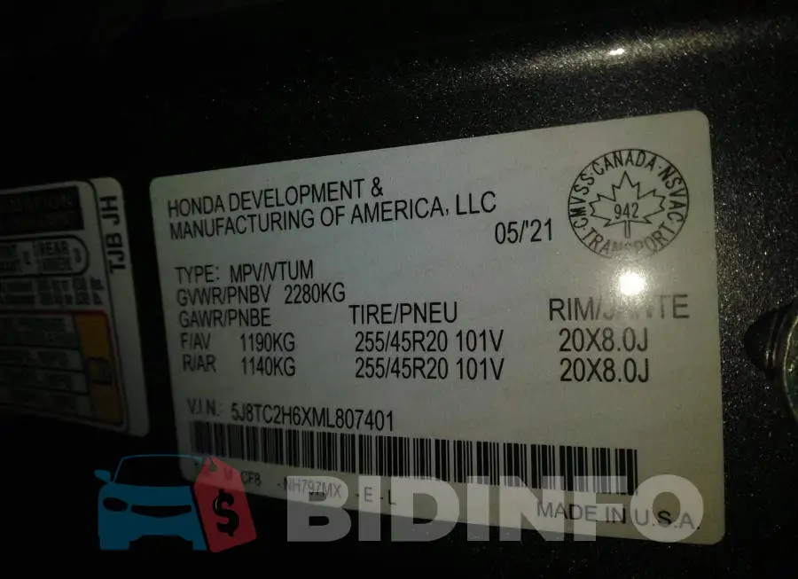 5J8TC2H6XML807401 Photo# 9