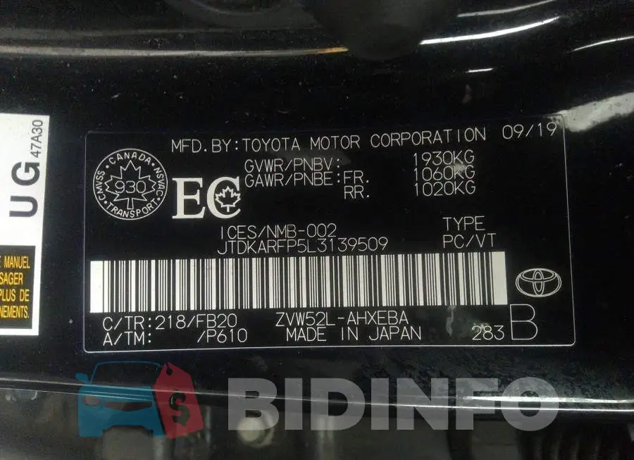 JTDKARFP5L3139509 Photo# 9