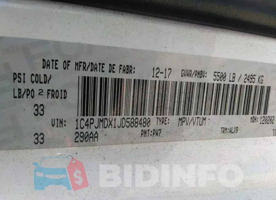 1C4PJMDX1JD588480 Photo# 9